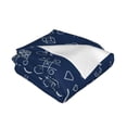 thumbnail image 5 of LNWH Super Soft Flannel Bed Blanket, Cozy Fluffy Warm All Seasons Blue Creative School Pattern Throw Blankets for Sofa Bedding, 60"x50", 5 of 8