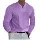 thumbnail image 1 of Tops para hombre, camisas, blusas, elegantes, informales, camisas de manga larga, deportes sólidos, cuello en V, ropa de entrenamiento físico, camiseta, Top Odeerbi  ODB-5, 1 of 8