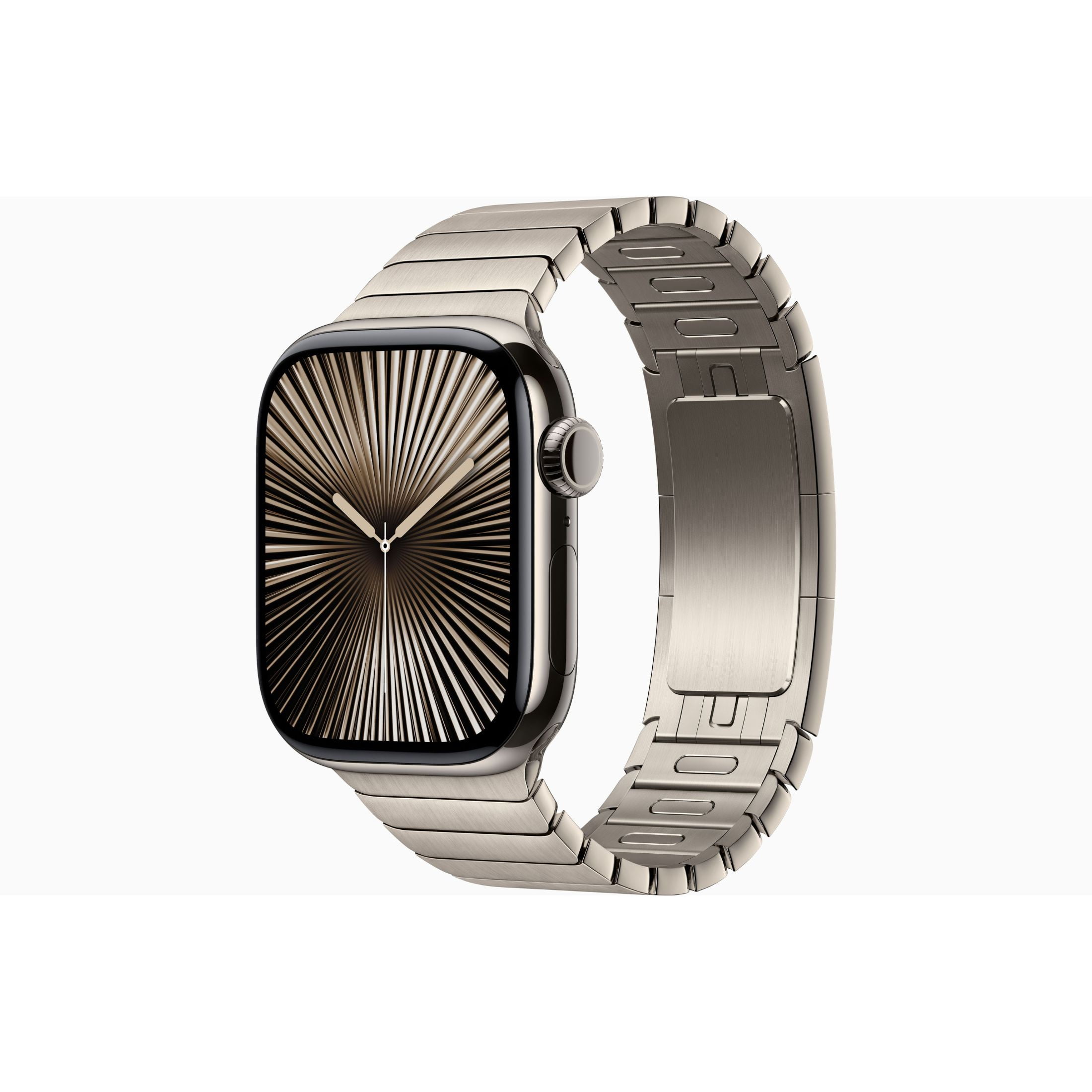 Restored Apple Watch Series 10 GPS + Cellular 46MM Natural Titanium Case with Stainless Steel Natural Link Bracelet (Refurbished)