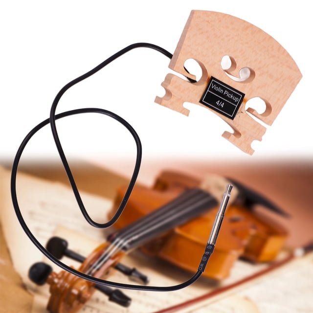 Pastilla Para Violín, Puente De Arce, Puente De Violín 4/4 De Madera Estable, Sensibilidad, Conexión Para Preamplificador
