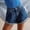 *Dark Blue, variant on ClodeEU Women's Button Denim Shorts with Cuffed Hem, Casual Jean Shorts with Pockets Dark Blue,Womens Plus L