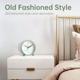 thumbnail image 5 of Reloj despertador analógico, reloj pequeño súper silencioso de 4 pulgadas con luz nocturna, funciona con pilas, diseño simple, estilo antiguo, decoración ideal, para dormitorio, mesita de noche, escri, 5 of 5