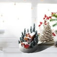 thumbnail image 4 of Petit Ornement de Bureau en Résine Éclairée Décoration Festive Mignonne Miniature Cottage, 4 of 6