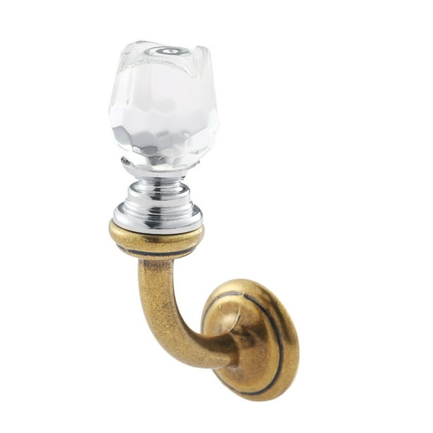 1pc zinc aleación de cristal ganchos de pared colgador de pared sombrero toalla toalla gancho baño cocina solo ganchos suspensión muebles hardware