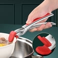 thumbnail image 2 of Pinzas de cocina de acero inoxidable con pinza antiescaldaduras y mango ergonómico de silicona antideslizante para platos calientes, cuencos y utensilios de cocina., 2 of 8