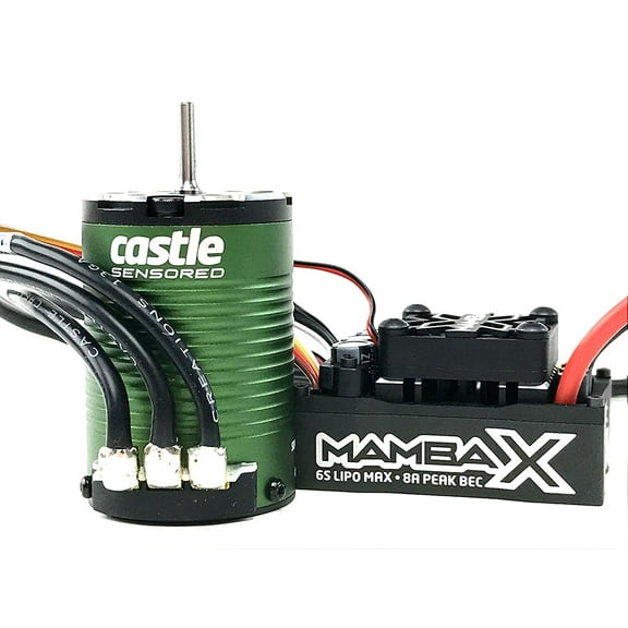 Castle Creations Mamba X SCT Pro Sensored 25.2V WP 1410-3800Kv CSE010016100 Electric Motors & Accessories