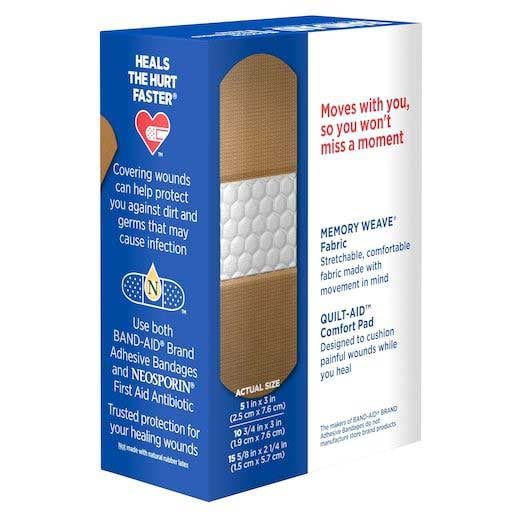 Band-Aid Flexible Fabric Assorted Size Adhesive Bandage - 30 count per pack -- 24 packs per case