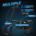 thumbnail image 4 of BroPath Electric Bike for Adults, Ebike, Electric Bicycle with 576WH Removable Battery,14" Folding Ebike, 20MPH,20+ Miles(MAX),500W Motor,Multi-Shock Absorption,Commuting Mini E Bikes,UL2849,WHITE, 4 of 11