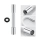 thumbnail image 1 of Manguera de extensión de rociador de grifo de 360 grados, tubo de extensión de silicona con junta a yeacher  Blanco 20cm, 1 of 7
