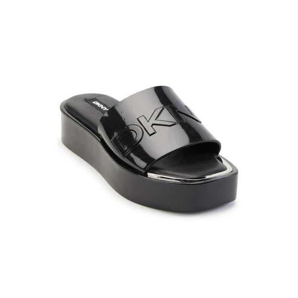 representative Incredible celestial DKNY Womens Laren Platform Slide Sandals, BLACK, Size 5.0 - Walmart.com