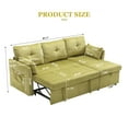 thumbnail image 2 of KYLE & KAY Convertible Sectional Sofa L-shaped Sofa, Multi-Functional Reversible Couch with Pull Out and Storage Space, Corduroy Sofa Bed Suitable for Living Rooms, Adults, Kids, Olive, 2 of 5