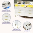 thumbnail image 2 of Blotout 7 Drawer Dresser with Charging Station, Modern Long Dressers & Chests of Drawers, Wood Dresser with LED Lights for Bedroom, Living Room, Hallway, 2 of 7