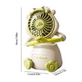 thumbnail image 3 of Cute Dance Waterfowl Mini Desk Fan Rechargeable Individual Fan With Adjustable Wind Speeds For Home Office Bedroom Youth Bedroom Can Jiggle Head, 3 of 6