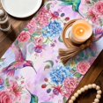 thumbnail image 3 of Colorful Spring Floral Table Runner 90 Inches, Watercolor Birds Farmhouse Art Bed Runner Dresser Scarves Tabletop for Indoor Outdoor Parties/Ceremony/Banquet, 13" x 90", 3 of 9