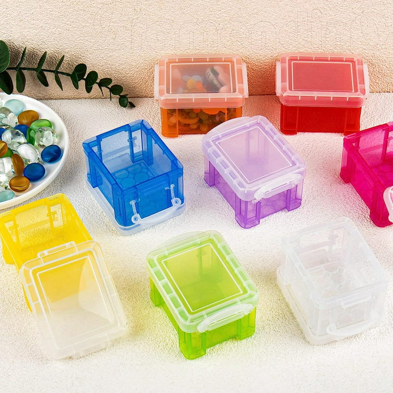 mDesign Small Mini Plastic Stackable Organizer Box