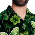 thumbnail image 5 of Saint Patrick's Day Men's Casual Printed Button Down Short Sleeve Spread Collar Beach Shirts for Summer, Unisex, 5 of 6