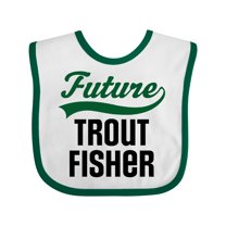 Inktastic Fishing Future Trout Fisher Boys or Girls Baby Bib