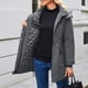 thumbnail image 5 of AUNVITO Women's Winter Padded Hooded Down Coat with Pockets Warm and Stylish Quilted Outerwear, 5 of 8