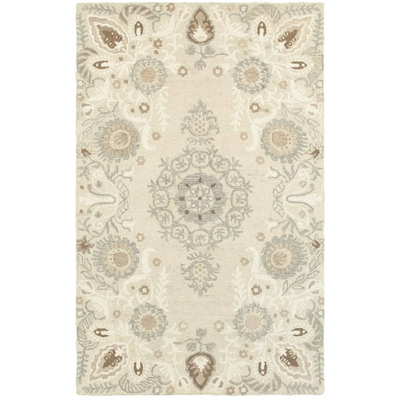 Oriental Weavers Craft 93000 Sand/ Ash 3'6" X 5'6" Indoor Area Rug