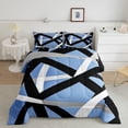thumbnail image 2 of Castle Fairy Mid Century Lines Queen Comforter Set,Vintage Stripes Bedding Comforter Set, 2 of 8