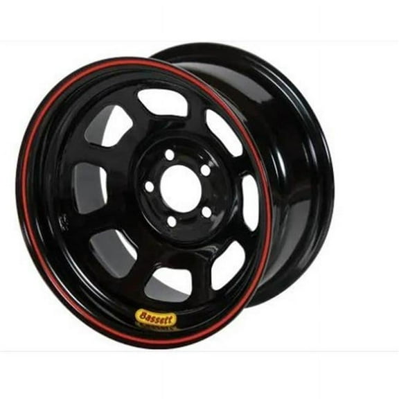 Bassett 47SF2 14 x 7 in. D-Hole Backspace Wheel, Black