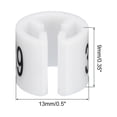 thumbnail image 2 of Clothes Hanger Marker Colored Hanger Sizer Garment Markers Tag (Number 39, White), Pack of 100 Pcs, 2 of 5