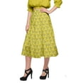 thumbnail image 3 of Moomaya Flared Skirts For Women Below Knee Length Casual Wear Summer Clothing, 3 of 5