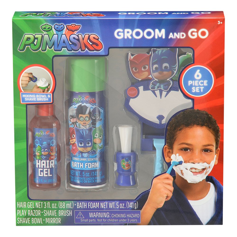 PJ Masks Groom & Go Play Shave Bath Set, 6 pieces