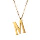 thumbnail image 1 of PROSTEEL Colgante Inicial M Collar de oro con letra del alfabeto, collar de acero inoxidable para mujeres y niñas, regalo de cumpleaños de joyería con encanto de nombre personalizado, 1 of 7
