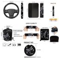 thumbnail image 6 of Jeiento Dragonfly Car Seat Covers with Steering Wheel Cover Seat Belt Pads Coasters Floral Trash Bin Hanging Storage Bag Cup Holders Rearview Mirror Cover Key Ring Auto Decor Set of 15, 6 of 7