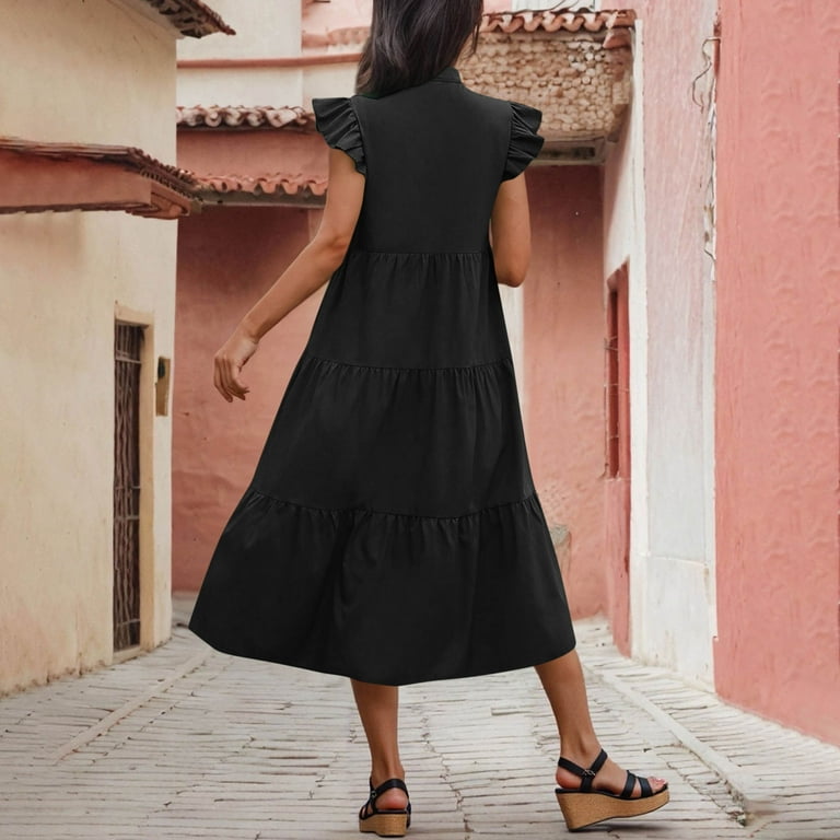 cotton polyester blend dress Mackenzie belted lace-paneled cotton-blend midi dress - royal blue