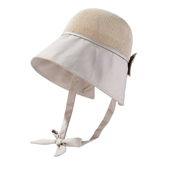 IDALL Sun Hat Visor Hats Womens Outdoor Solid Sun Hat Face Shielding Sun Hat Beach Hat Summer Hats Beige One Size
