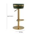 thumbnail image 2 of TOV Furniture Astro Malachite Green and Gold Vegan Leather Adjustable Stool, 2 of 9
