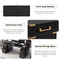 thumbnail image 6 of 70" Extra-Large Classic and Traditional Executive Desk with Metal Edge Trim ,Writing Desk with 2 file drawers,USB Ports and Outlets,Desk with Hidden Compartment for Living Room, 6 of 10