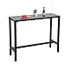 thumbnail image 3 of Sumshadow Table de Bar Extérieure, Console de Patio Table de Pub Hauteur avec Cadre en Acier Enduit de Poudre, Dessus Résistant aux Intempéries et Imperméable pour Spa, Balcon, Jardin, Cour, Bord de Piscine (Noir, 47 Pouces Table de Bar Étroite), 3 of 4