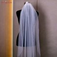 thumbnail image 4 of Voiles de Mariage Classiques en Fil Uni 1 Niveau Doux Long avec Peigne Accessoires de Robe de Mariage Noir Rouge, 4 of 7