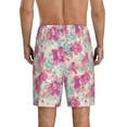 thumbnail image 3 of Kdxio Purple Watercolor Flowers Print Mens Sleep Shorts Bottoms Soft Comfy Pajama Wear Pants with Drawstring Pockets, 3 of 7