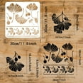 thumbnail image 3 of 1Pc Ginkgo PET Painting Drawing Template Stencil 11.8x11.8inch for Indoor Outdoor Wall Floor Tile, 3 of 9