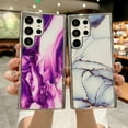 thumbnail image 5 of SaniMore for Samsung Galaxu S22 Ultra 6.8" 2022 Case, Shockproof TPU Bckplane Marble Pattern Stylish for Girls Women Plating Design Anti-drop Slim & Lightweight Anti-slip Bumper, Pattern-C, 5 of 6
