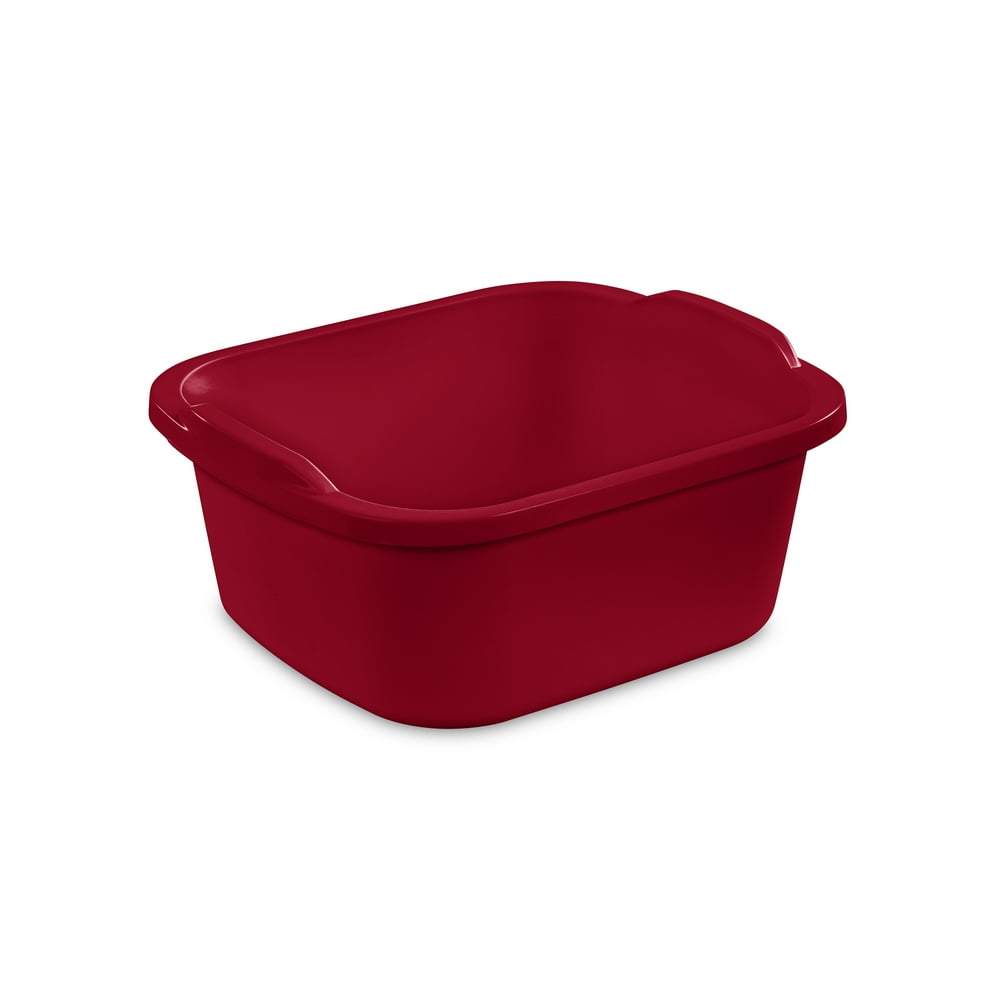 Sterilite Plastic 12 Qt. Dishpan Classic Red