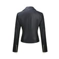 thumbnail image 3 of Giolshon Faux Leather Casual Short Jacket for Women,Moto Coat for Spring Fall and Winter 2XL, 3 of 5