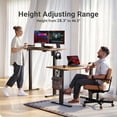 thumbnail image 6 of Innovar Home Office Electric Standing Desk, 55 x 24" Stand up Height Adjustable Desks,Sit to Stand Computer Rising Desk W/Memory Preset for Students,Rustic Brown, 6 of 15