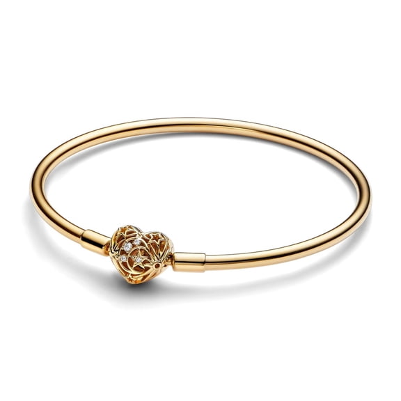 Pandora Moments Celestial Heart Clasp Bangle