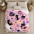 thumbnail image 5 of Adorable Black Cats autumn celebration, Playful Pet Portrait Pattern, Warm Flannel Blanket for Living Room and Bedroom with Detailed Artwork, Cat Lovers autumn celebration Gift, Pet Lover Home Decor, 5 of 9