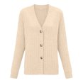 thumbnail image 7 of Bxsruta Womens Cardigan Sweaters Long Sleeve Button Down V Neck Casual Knit Outwear, 7 of 7