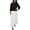 #183-Black, variant on Roncen Women's Solid Color Fashionable Elegant Round Neck Dress with Pleated Long Skirt - Casual Midi Skirt