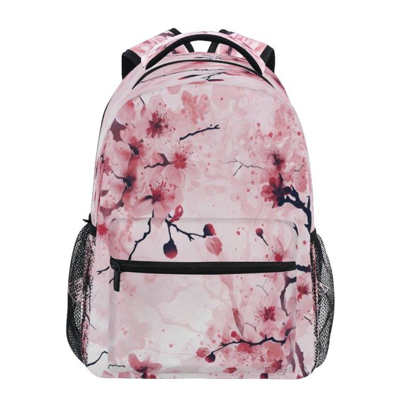 Backpack 16x11.4x6.9 Inches Fashion Backpack Shopping Travel Outing Backpack Cartoon Pink Flowers