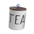 thumbnail image 1 of Luzkey Ceramic Storage Container with Lid Airtight Kitchen Canister Multifunction Rustic Decors Airtight Coffee Container for Office 1.3L brown lid, 1 of 8