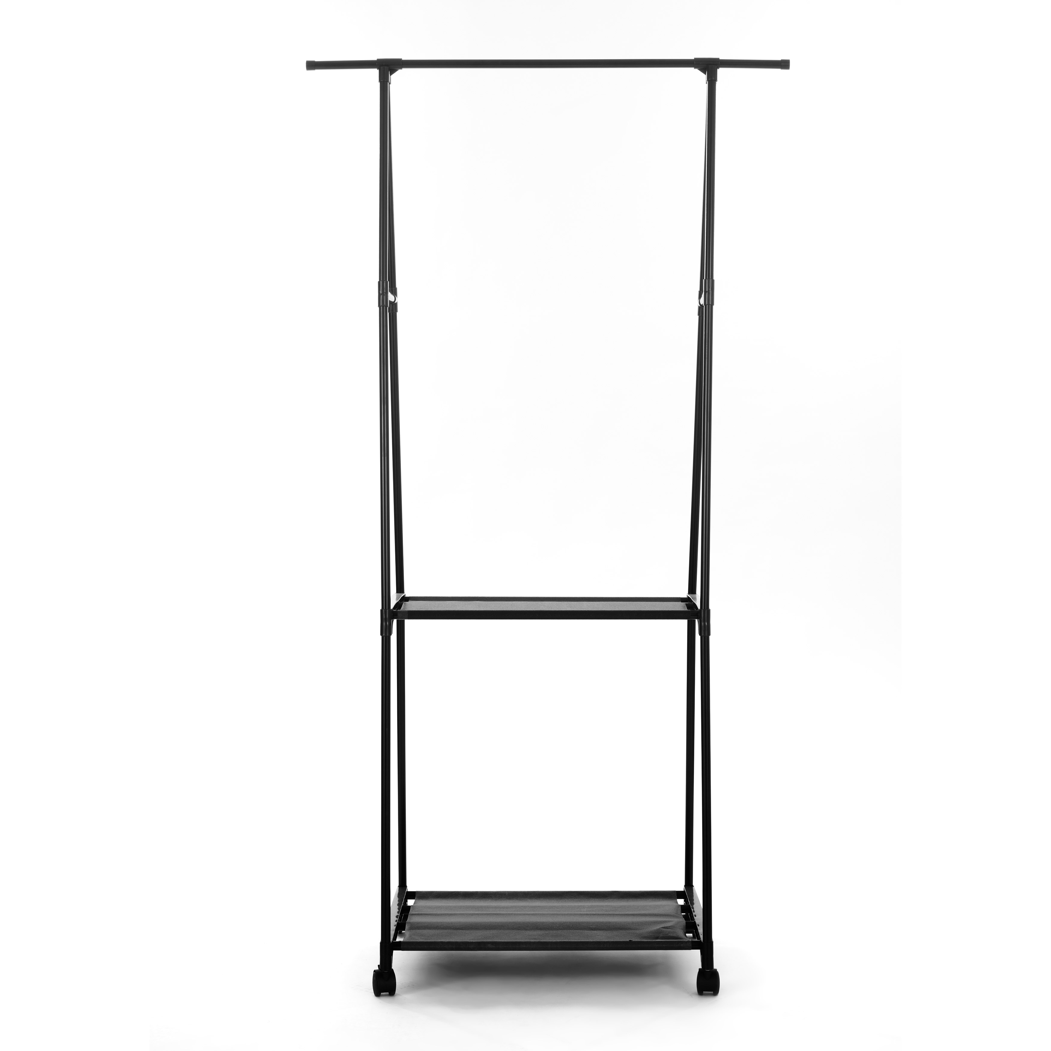 Rolling Garment Rack with Shelving Portable Storage Rack