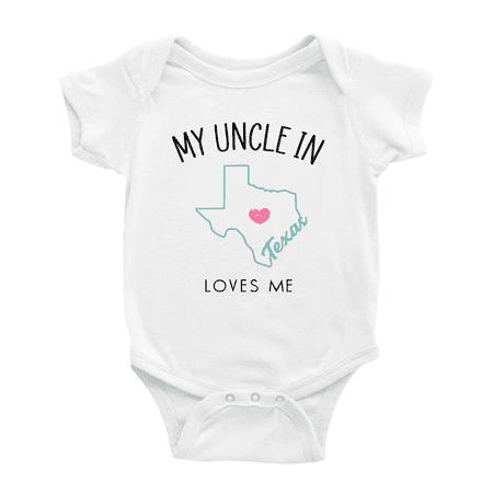 

My Uncle In Texas Loves Me Baby Romper Boy Girl Clothing 0-3 Months